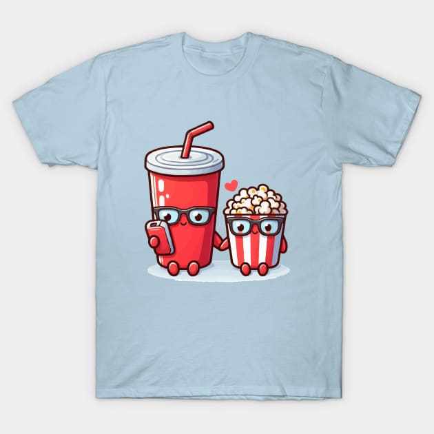 sweet soda and popcorn T-Shirt by fikriamrullah